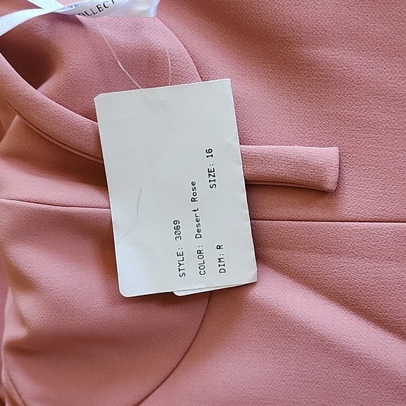 Dessy Collection Bustier Crepe Midi Dress  With Adjustable Bow Straps 30… - Picture 9 of 9